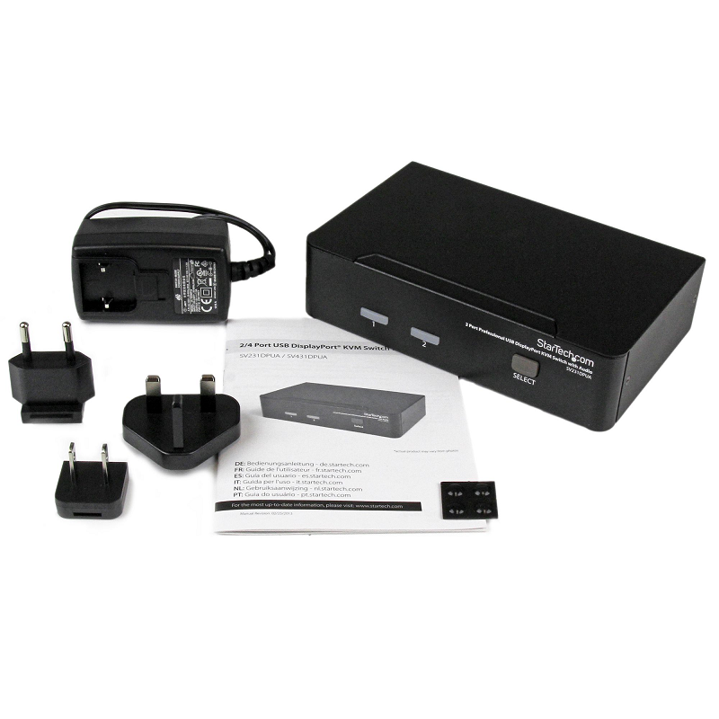 StarTech SV231DPUA 2 Port Professional USB DisplayPort KVM Switch with Audio